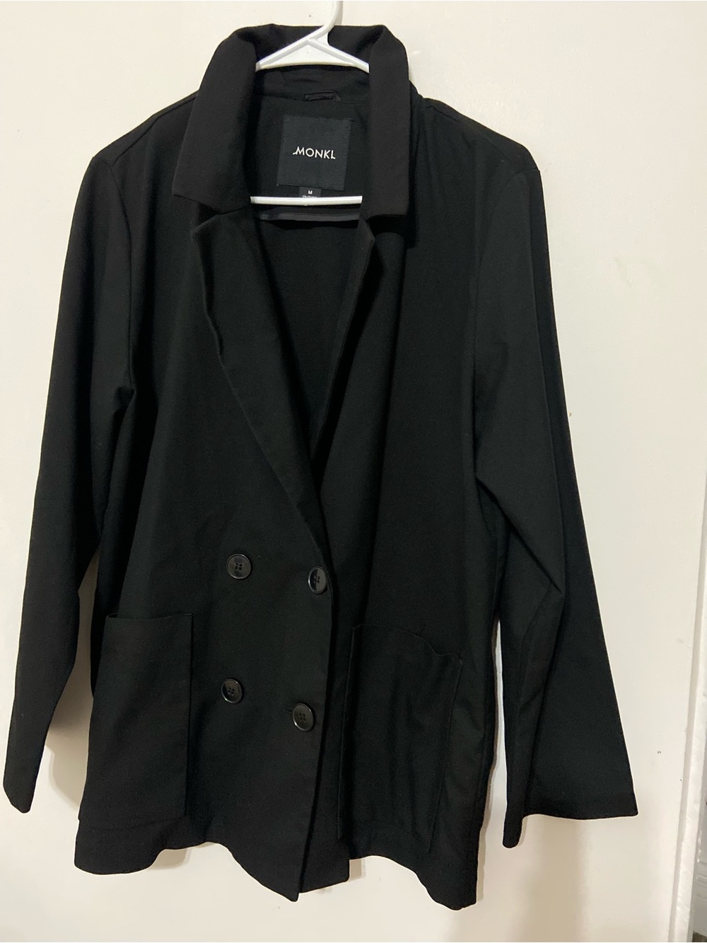 MONKL Black Double-Breasted Blazer
